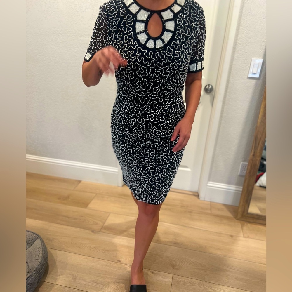 Vintage AJ Bari beaded dress